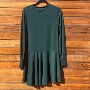 Dark Green Bell Sleeve Dress